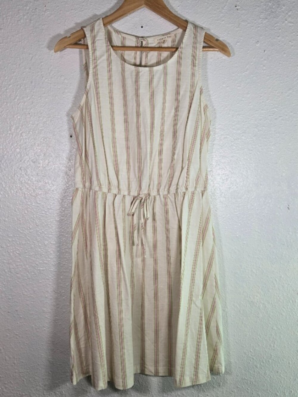 Copper Key Striped Tie-Waist Mini Dress